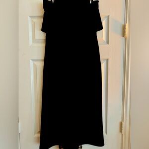 Black strapless romper